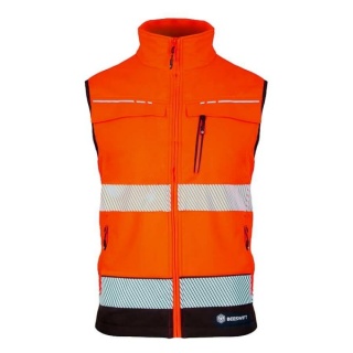 Beeswift BSDBWTTORBL Deltic Hi-Vis Bodywarmer Two-Tone Orange Black